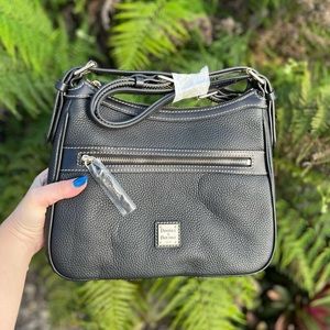 NWT Dooney & Bourke Black-on-Black Presley Leather Crossbody Bag